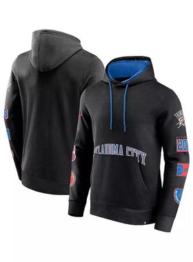 美国直邮Fanatics 男士黑色俄克拉荷马城雷霆队主场套头连帽衫