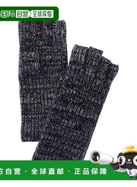自营Amicale Cashmere Marled Cashmere Fingerless Glove - navy
