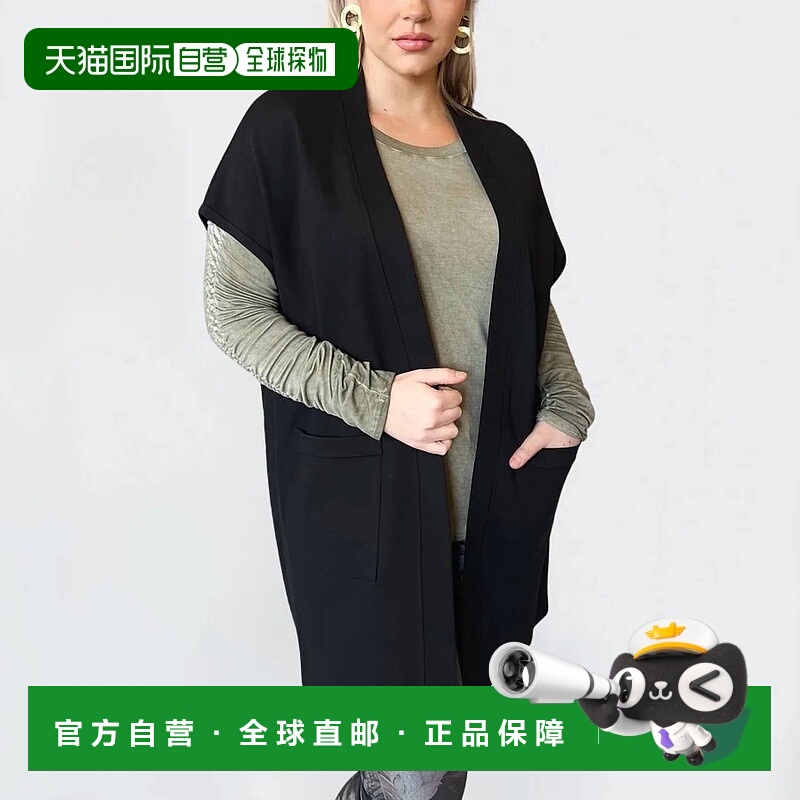 自营 clara sunwoo黑色带口袋的Ponte背心 美国奥莱直发