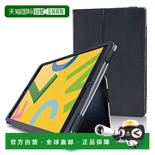 【日本直邮】宜丽客平板电脑ipad10.2英寸翻盖保护壳软皮黑色