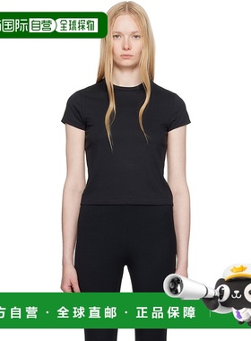 1h可退 香港直邮潮奢 SKIMS 女士 黑色 Relaxed Tees Shrunken T