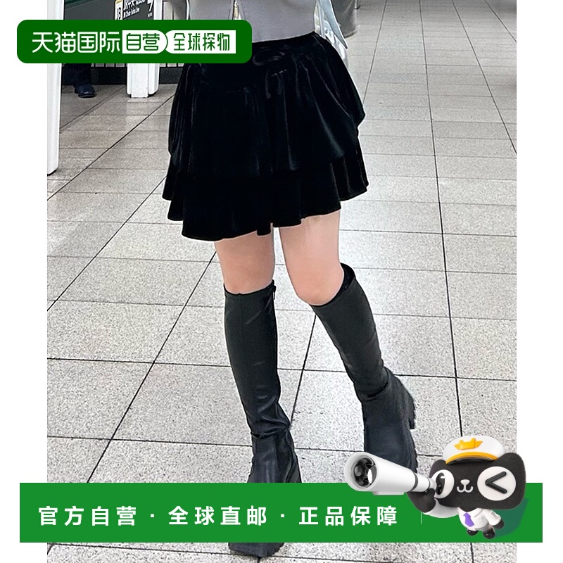 1h可退 日本直邮DearMyLoveRose 女士蕾丝绑带高腰层次迷你裙 535