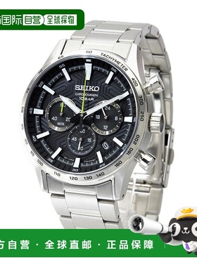 日本直邮精工男士石英计时表黑色海外款SSB413P1 [进口]