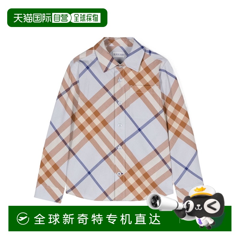 1h可退 香港直邮BURBERRY 男童衬衫 80925221 AW2024 白色 长袖衬