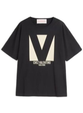 VALENTINO 女士T恤 BMG24H95W0NO CO 黑色 短袖T恤