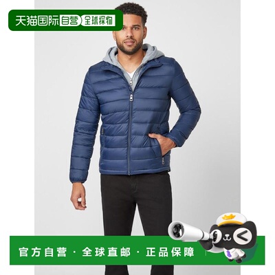 自营Guess Polyamide Men's Parka - blue 美国奥莱直发