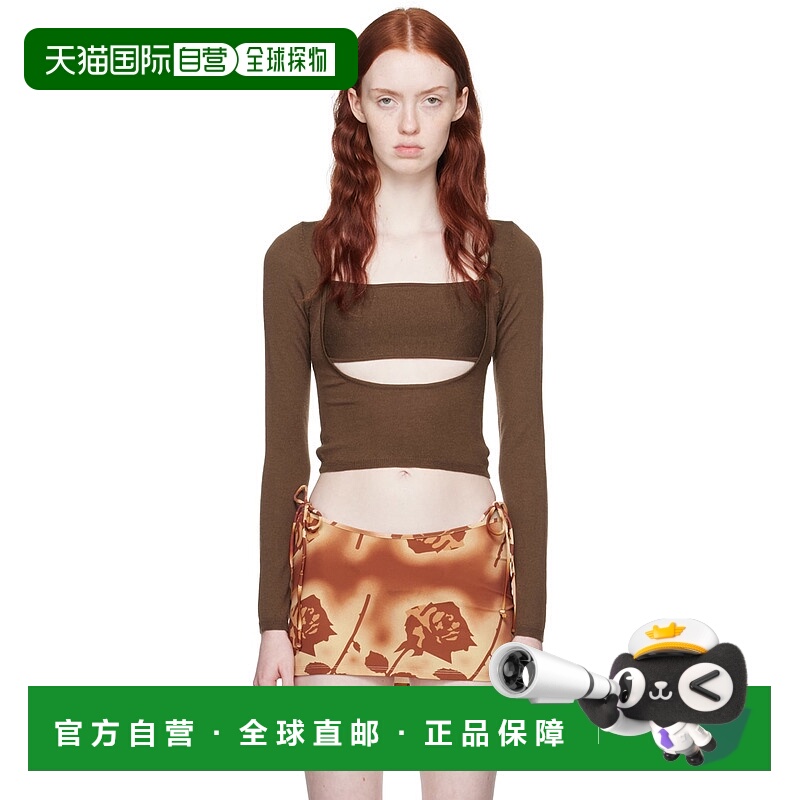 香港直邮潮奢 Miaou 女士 棕色 Delphine 毛衣 7104FFKCHE针织