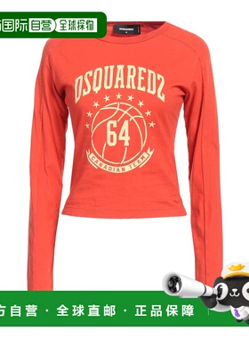 1h可退 香港直邮Dsquared2 二次方 女士 T恤 orange橙色 舒适时尚
