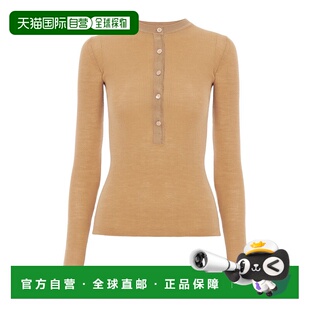 1h可退 香港直邮chloe 女士 上装T恤针织长袖修身亨利衫女装