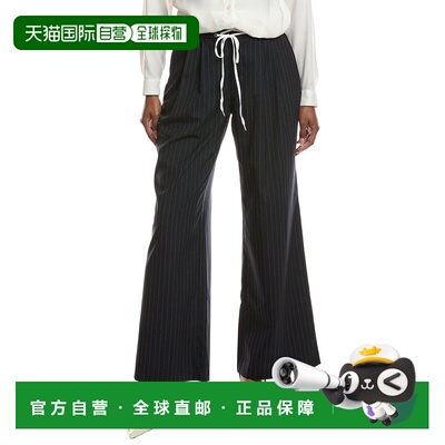 自营Avec Les Filles Pleated Lace-Up Front Pant - blue 美国奥