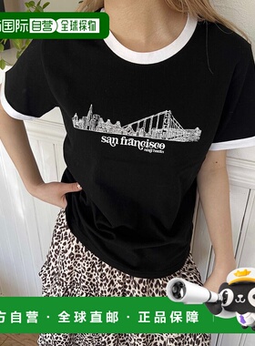 1h可退 日本直邮WC 女士印花运动风T恤 WCK25SS002新款女装