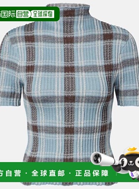 1h可退 香港直邮Acne Studios 艾克妮 女士 Kosa 格纹羊毛混纺上