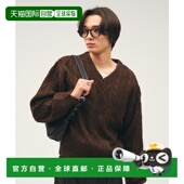 罗纹针织衫 1h可退 宽松设 男女同款 浅V领 日本直邮Adoon plain