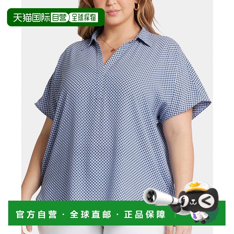 1h可退 【美国直邮】NYDJ|大码短袖 Becky 衬衫