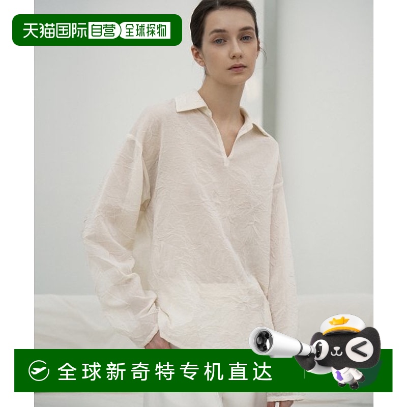 韩国直邮RE RHEE 女士女装雪纺衫RN2STO021-0 CRINKLED COTTON SHE