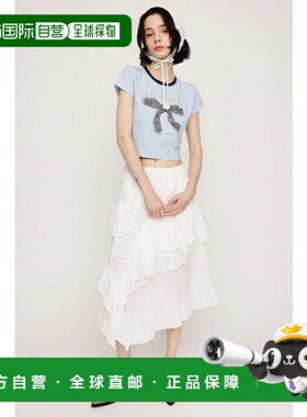 日本直邮SLY 棉质系带裹身设计长裙 [SL3994EW030533] 黑色裙子