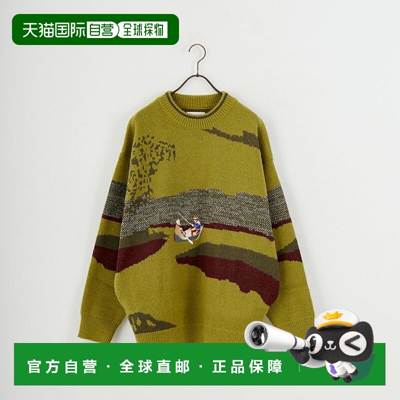 1h可退 日本直邮33Degrees 男装 复古风格 Jacquard针织衫 半宽松