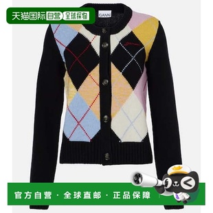 香港直邮潮奢 Harlequin GANNI 女士 菱形羊毛混纺针 甘尼 1h可退