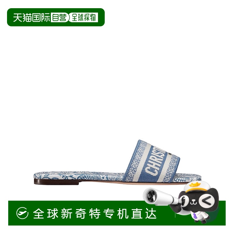1小时内可退 香港直邮DIOR 女士凉鞋 KCQ209ECBS51B SS2025 蓝色