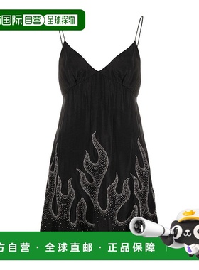 1h可退 香港直邮潮奢 Palm Angels 棕榈天使 女士 黑色 Flames 连