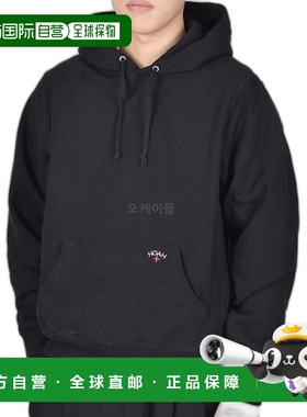 韩国直邮NOAH经典连帽衫 SS6NOAH黑色刺绣宽松拉链保暖卫衣