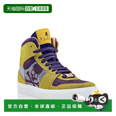 自营 philipp plein高帮运动鞋 NOTORIOUS CRYSTAL SKULL 配水晶