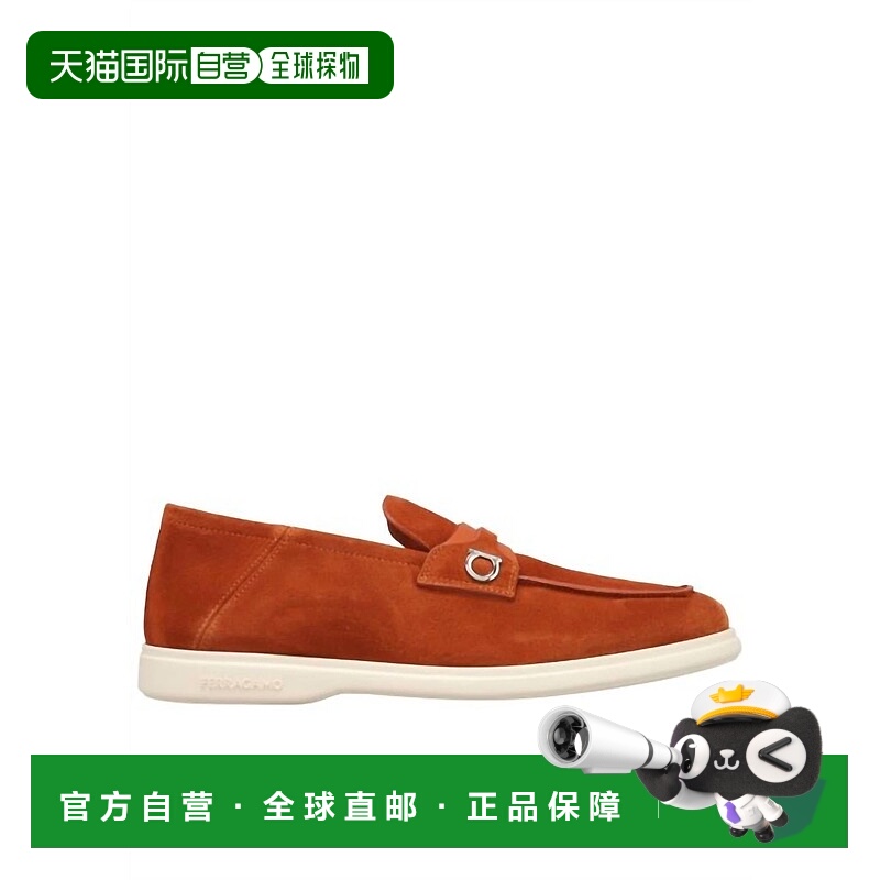 自营salvatore ferragamoMen's Flat Leather Loafer In Brown -