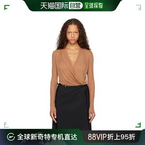 香港直邮潮奢 Givenchy 纪梵希 女士 黄褐色垂坠上装 BW618S315D