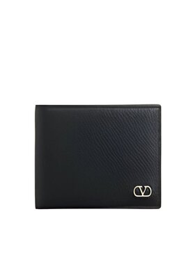 VALENTINO 男士钱包 YP0AP3UAG0NO AW2024 黑色 折叠钱包