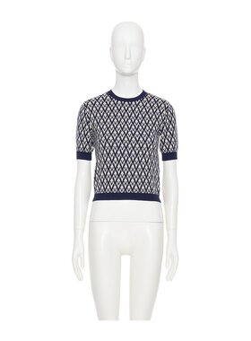 VALENTINO 女士针织毛衣 BKC62X92MR0H SS2025 白色 提花羊毛毛衣