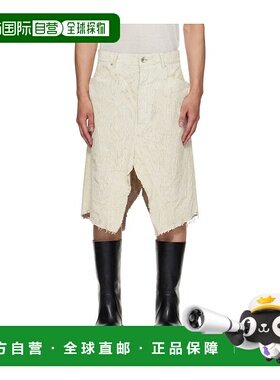 香港直邮Rick Owens 腰带环牛仔短裤半身裙 RU02E1345MMC