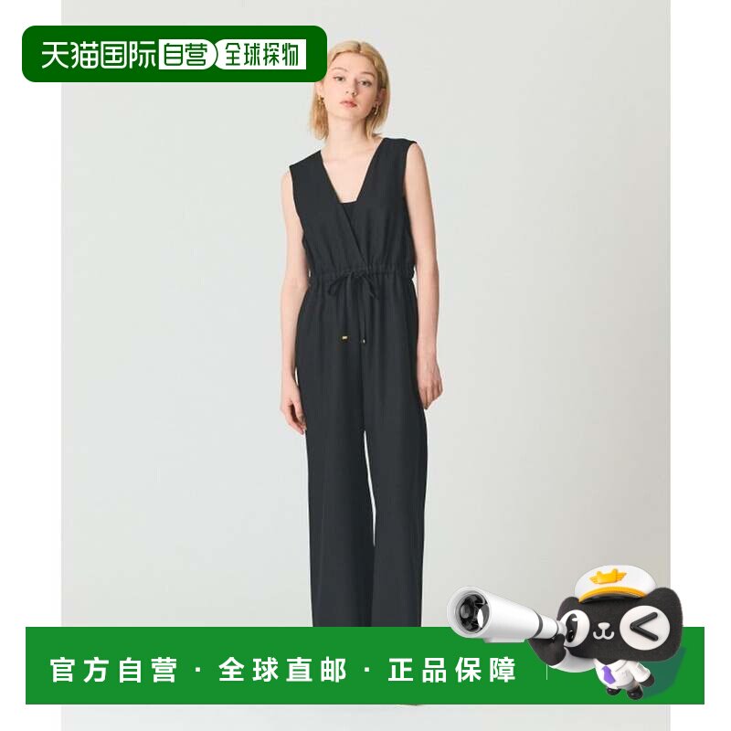日本直邮GRACE CONTINENTAL 羊毛三醋酸连体衣 黑色连体裤