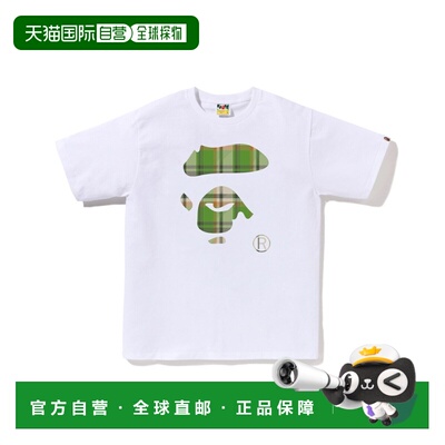 日本直邮A BATHING APE 男女同款 全棉宽松短袖T恤 BAPE CHECK图