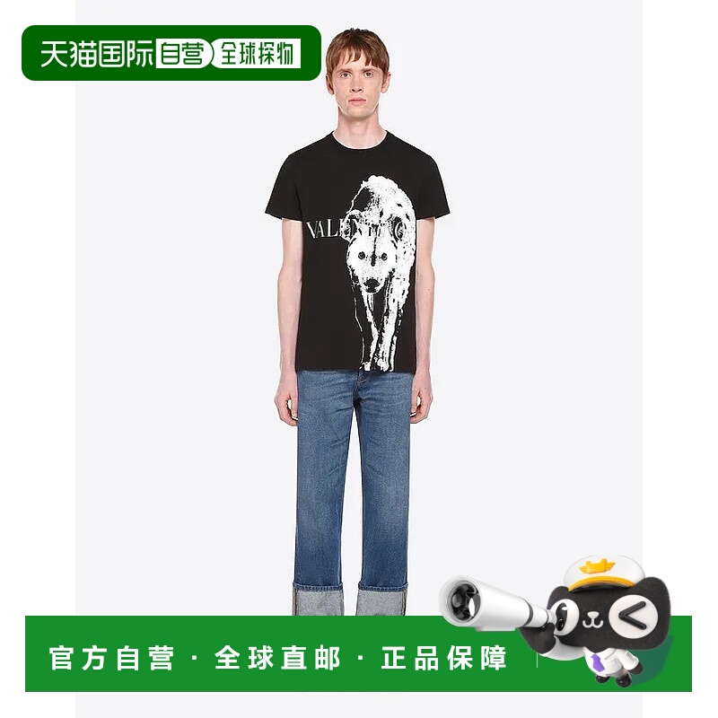 1h可退 香港直邮VALENTINO 男士T恤 RV3MG00VWTY0NO AW2023 黑色