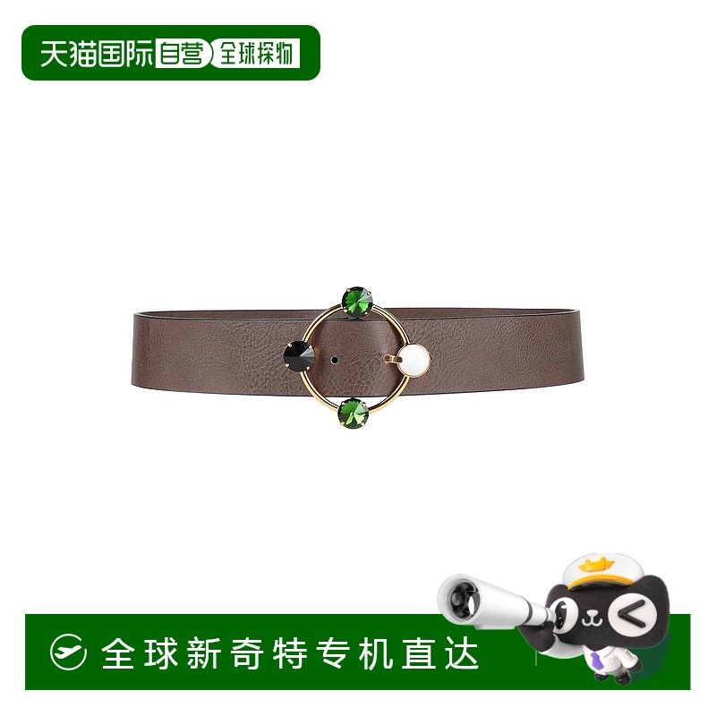 1h可退 香港直邮潮奢 Marni 玛尼 女士 Regular 皮带 green绿色
