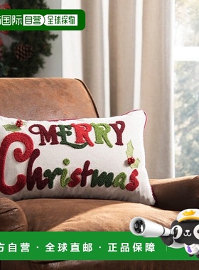 自营 safavieh叮当枕头 - 绿色/红色/米色 美国奥莱直发