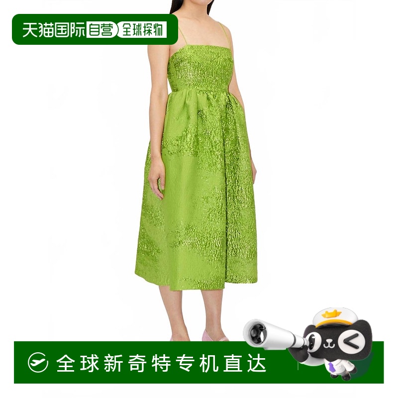 自营 stine goya绿色印象派中卷叠迷笛裙 美国奥莱直发