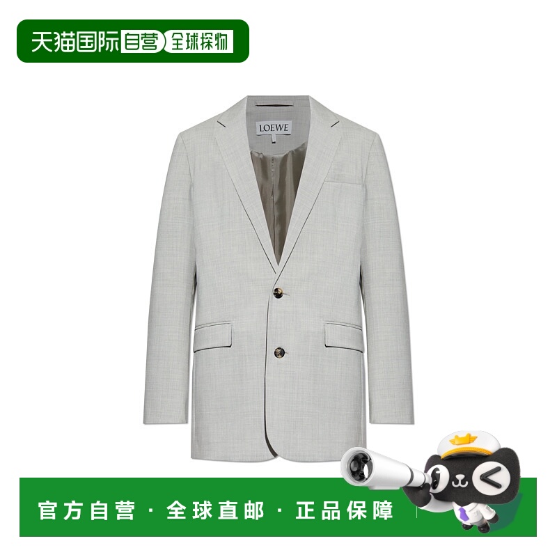 香港直邮LOEWE 男士西服 H526Y03WC30GREY AW2025 灰色 Wool blaz