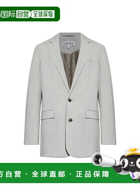 香港直邮LOEWE 男士西服 H526Y03WC30GREY AW2025 灰色 Wool blaz