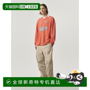 여주점 Polo衫 韩国直邮GOALSTUDIO FC复古长袖 休闲 橘色 吸汗透气