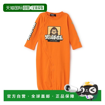 日本直邮XLARGE KIDS 趣味大猩猩和涂鸦夜光印花长袖两用全身衬衫