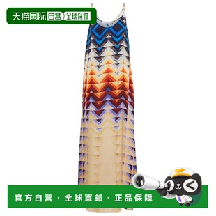 1h可退 香港直邮Rabanne 女士 slip 链条边长款连衣裙 colorful花