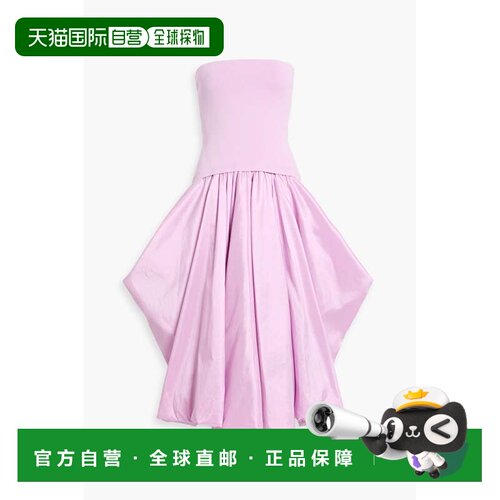 香港直邮Simkhai 女士 Izzy 无肩带弹性针织塔夫绸中长连衣裙 425