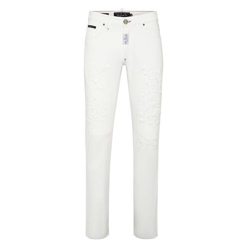 philipp plein【美国奥莱】直发 直筒牛仔裤 - saint barth