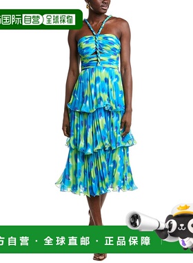 自营AMUR 分层中长连衣裙 - 蓝色 【美国奥莱】直发服饰