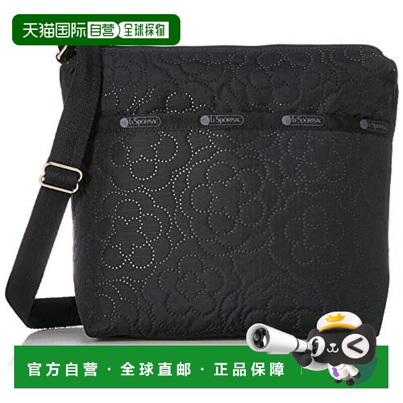 【日本直邮】Lesportsac力士保Cleon单肩斜挎包黑色压花 7562K589