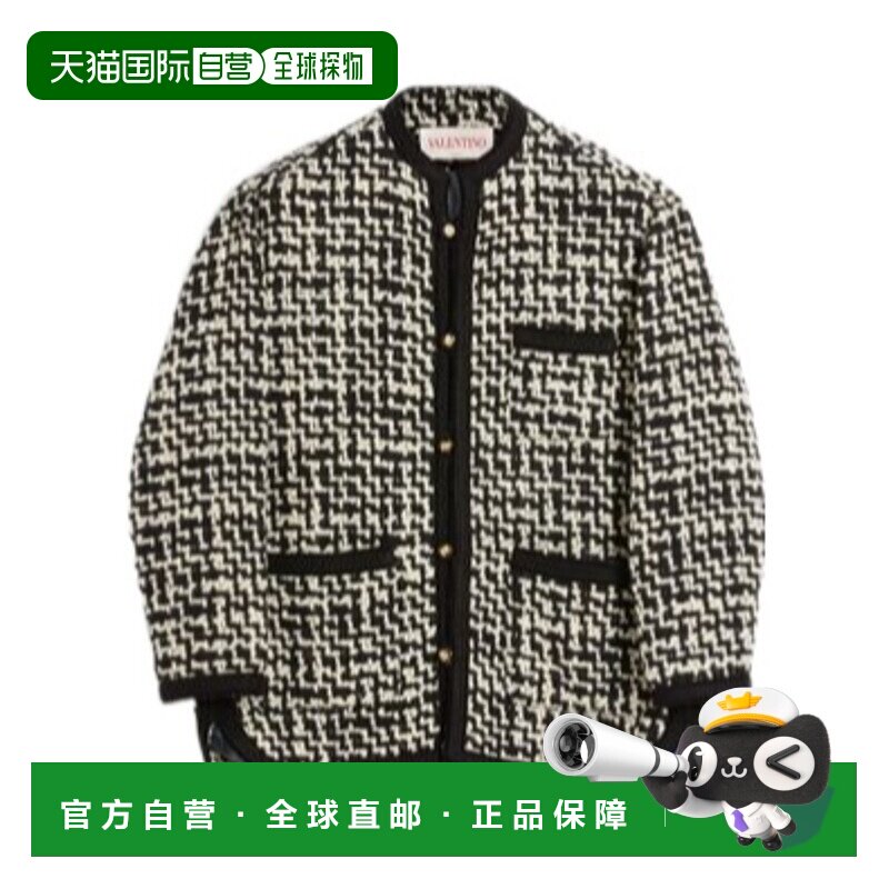 香港直邮Valentino 羊毛花呢衬衫式夹克外套华伦天奴 VCIP65AMA
