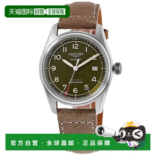 自营 longines浪琴表Spirit全自动绿色表盘皮革表带男士手表L3.81