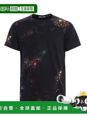 【99新未使用】香港直邮Valentino 黑色徽标T恤 NV3MG01Z4FU