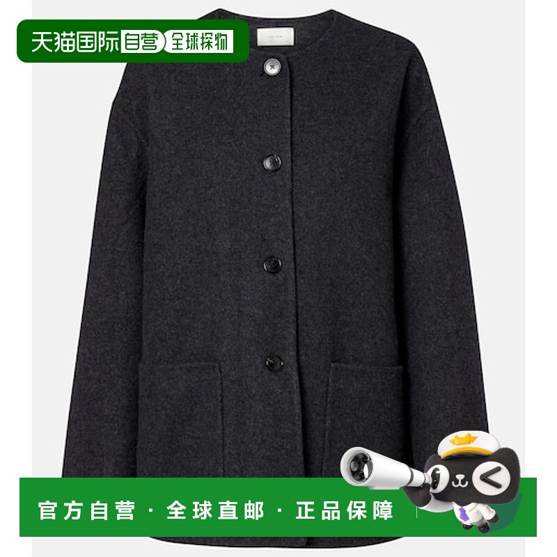 1h可退 香港直邮潮奢 The Row 女士 Quintus 羊绒夹克 grey灰色